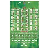 2026 World Cup Bracket Poster green 27.6 x 47.2 Inches Wall Soccer Game Tracker Map for Watch Party Bar Home Decor