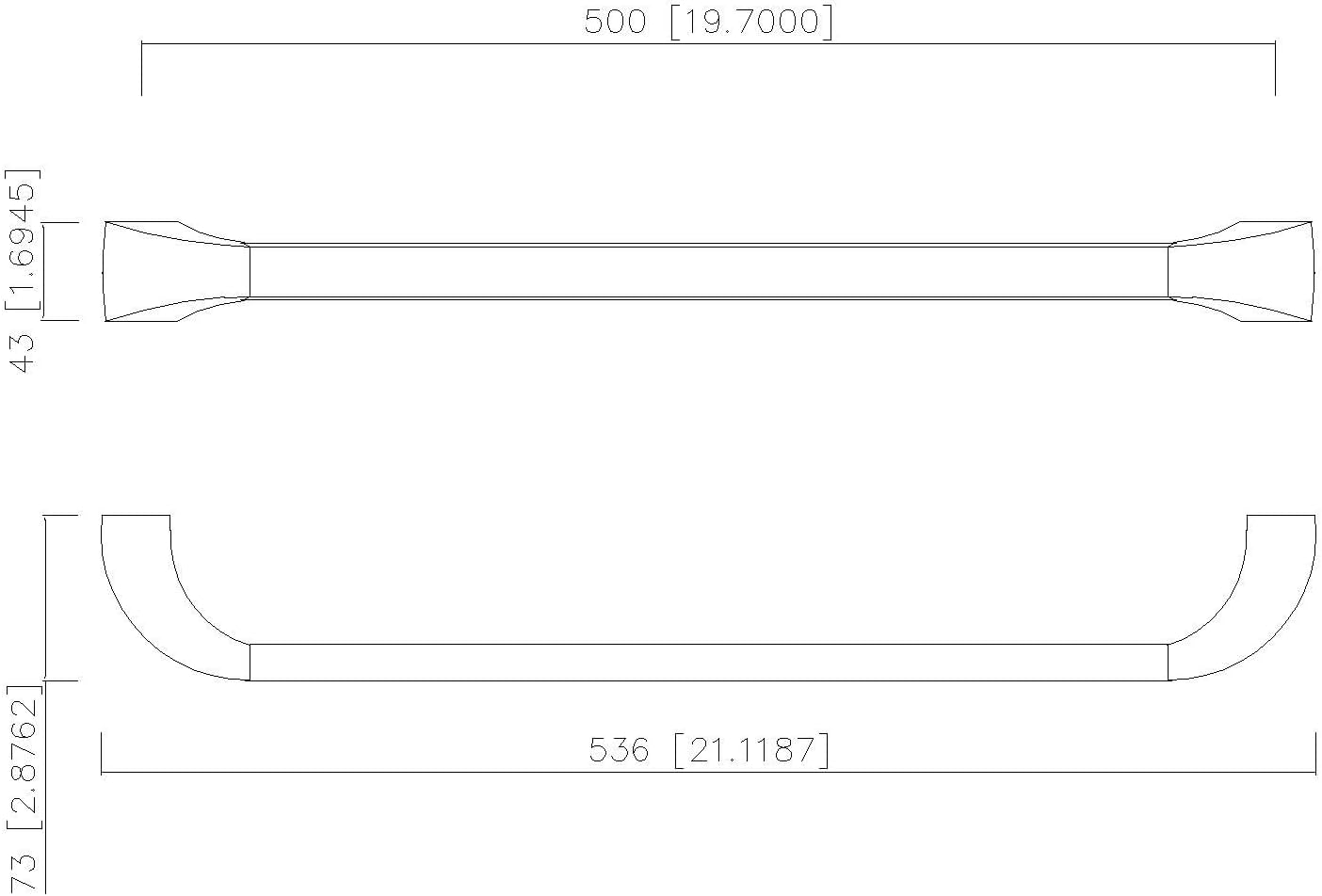 KAISERAUM Bath Towel Bar, Towel Rack for Bathroom, Wall-Mounted Towel Holder for Bathroom, K-1301, Chrome, 21 inch
