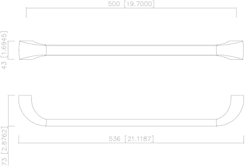 Miniatura 3 de KAISERAUM - Toallero de baño, toallero para baño, soporte de pared para baño, K-1301, cromo, 21 pulgadas