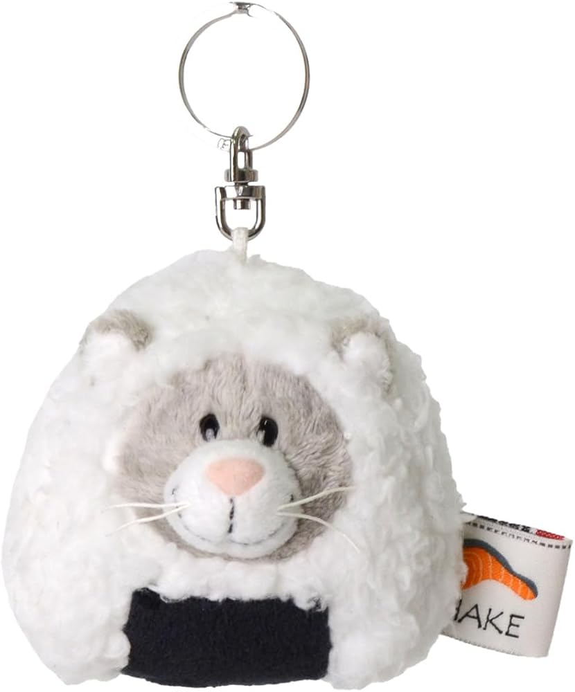 Amazon.co.jp: 【NICI】 キーホルダー グレーキャット おにぎり 8cm