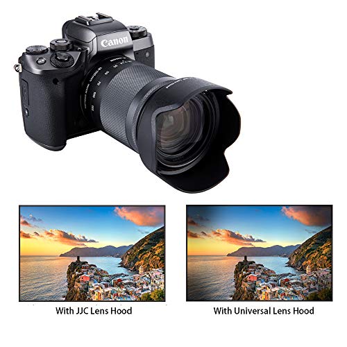 Image of JJC LH-60F Bayonet Lens Hood for Canon EF-M 18-150mm f /3.5-6.3 is STM, Replaces Canon EW-60F