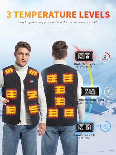 Image of Rrtizan Heated Vest for Men, Waterproof & Windproof, Includes Battery Electric Men Heated Vest for Outdoor Work, Walking dog