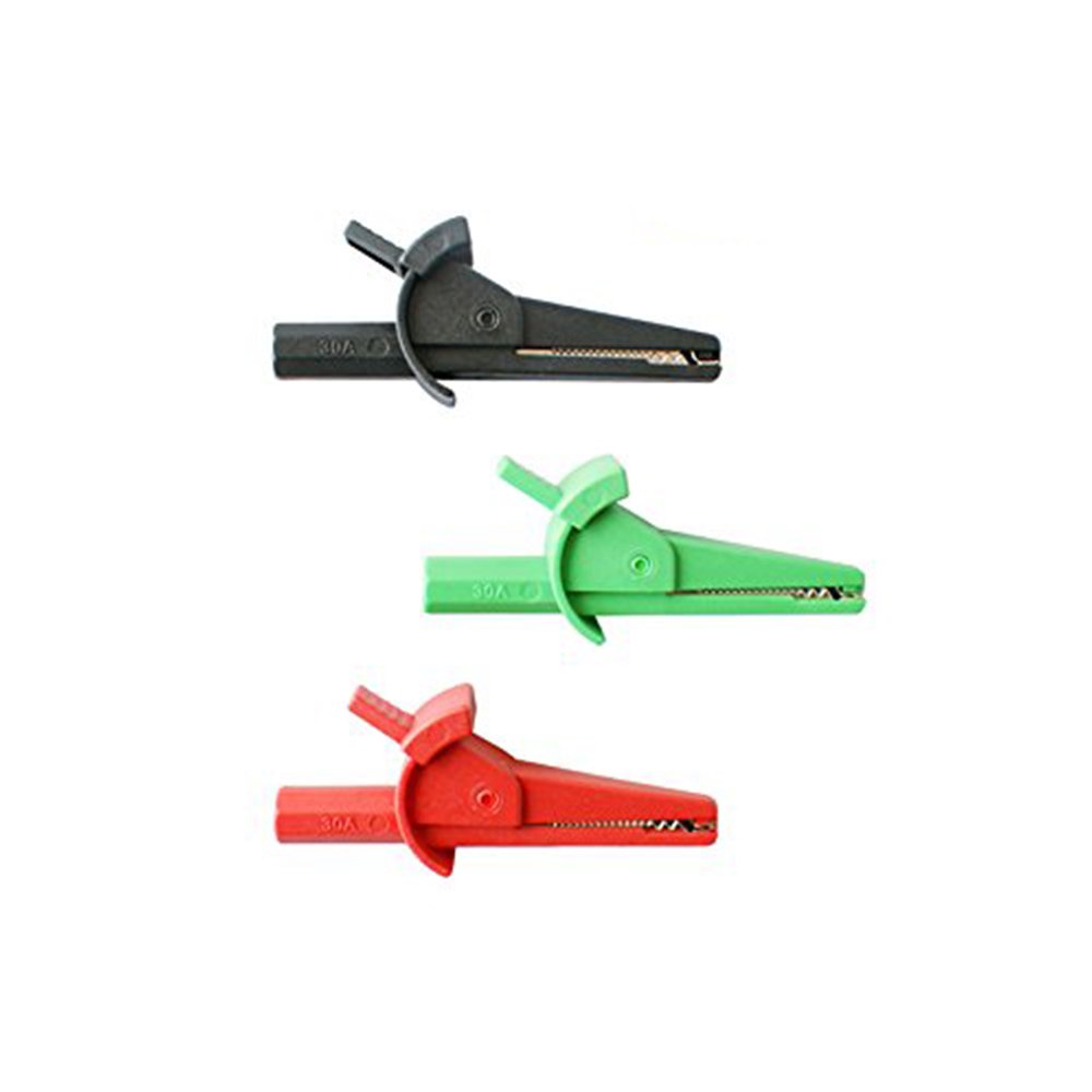 Leaderman Black/Red/Green Ldm116 Crocodile Clips Set For 4Mm Test Leads
