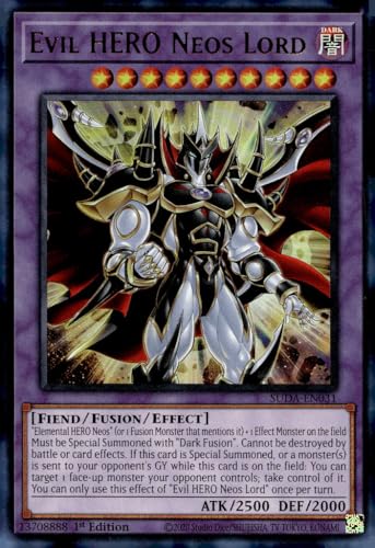 Evil Hero Neos Lord - SUDA-EN031 - Ultra Rare - 1st Edition