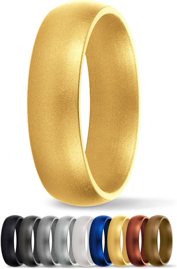 SAFERINGZ COMMITMENT TO WORKSafeRingz Silicone Wedding Ring, 6mm, Made in the USA, Men or Women, Size 4-13