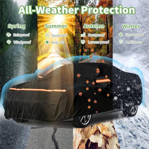 Image of Car Cover for Mazda MX-5 Miata 1989-2025,All-Weather Heavy Duty MX5 car Cover,Outdoor Full Exterior Cover for Dust, Rain, Snow & UV Protection, with Door Access Zipper