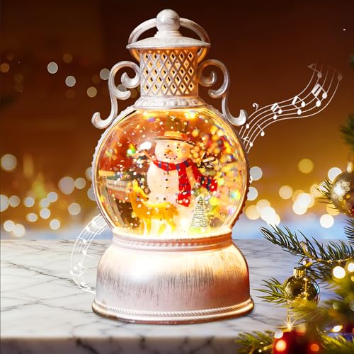 Weihnachten Schneekugel, LED Weihnachts Schneekugel mit Musik und...