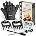 BBQ Gloves, Meat Claws, Digital Meat Thermometer, Timer and Brush | Ultimate Flavor and Precision | No.1 Kit for Pulled Pork, Ribs and Brisket | Smoker Accessories/Tools for BBQ Cooking and Grilling