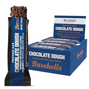Barebells Protein Bars Chocolate Dough with 1g of Total Sugars – 12 Count, 1.9oz Bars – Snacks with 20g of High Protein – On The Go Protein Snack & Breakfast Bars