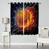 CyCoShower Thermal Insulated Window Treatment Blackout Curtains for Bedroom Living Room Abstract...