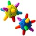 Baby Teether Ball Rattle Toy [2 Pack] Secret Music Bell Inside - Baby Pacifier - Soothe Sore Baby Gums