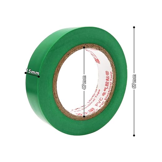 Cinta aisladora eléctrica Maveek verde 15mm x 15m pack 10 miniatura 2
