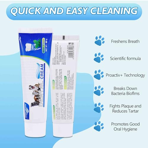UrbanX - Kit de Higiene Bucal para Cães - Escova de Dentes e Pasta com Ingredientes Naturais - Reduz
