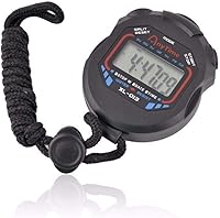 Vista 2 de Cronómetro digital de mano multifunción profesional portátil electrónico LCD cronógrafo cronógrafo cronómetro cronómetro reloj deportivo