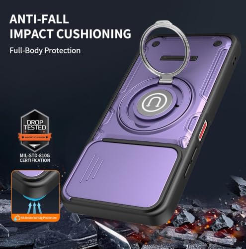 Coque ZTE Axon 60 robuste avec béquille et cache caméra coulissant