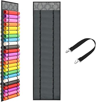 Vinyl Roll Holder with 48 Compartments, Vinyl Roll Storage Organizer Wall Craft Room Organizers and Storage Gray Tree