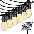 SUNAPEX Solar String Lights Outdoor Waterproof,96FT Solar Patio Lights with Shatterproof Edison Bulbs,Outdoor String Lights Solar Powered for Patio,Camping,Backyard