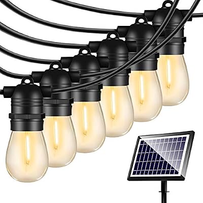 SUNAPEX Solar String Lights Outdoor Waterproof,96FT Solar Patio Lights with Shatterproof Edison Bulbs,Outdoor String Lights Solar Powered for Patio,Camping,Backyard