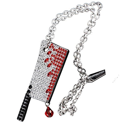 kreepsville 666 Diamonte Bloody Cleaver Necklace