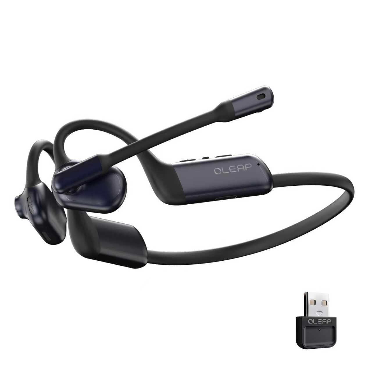 Sponsored Ad – P200b Pro Open Ear Wireless Headset with Noise Cancelling Microphone,50dB AI ENC Bluetooth Headphones with Mic for Work Calls Meetings Office,USB-A Dongle for Laptop PC