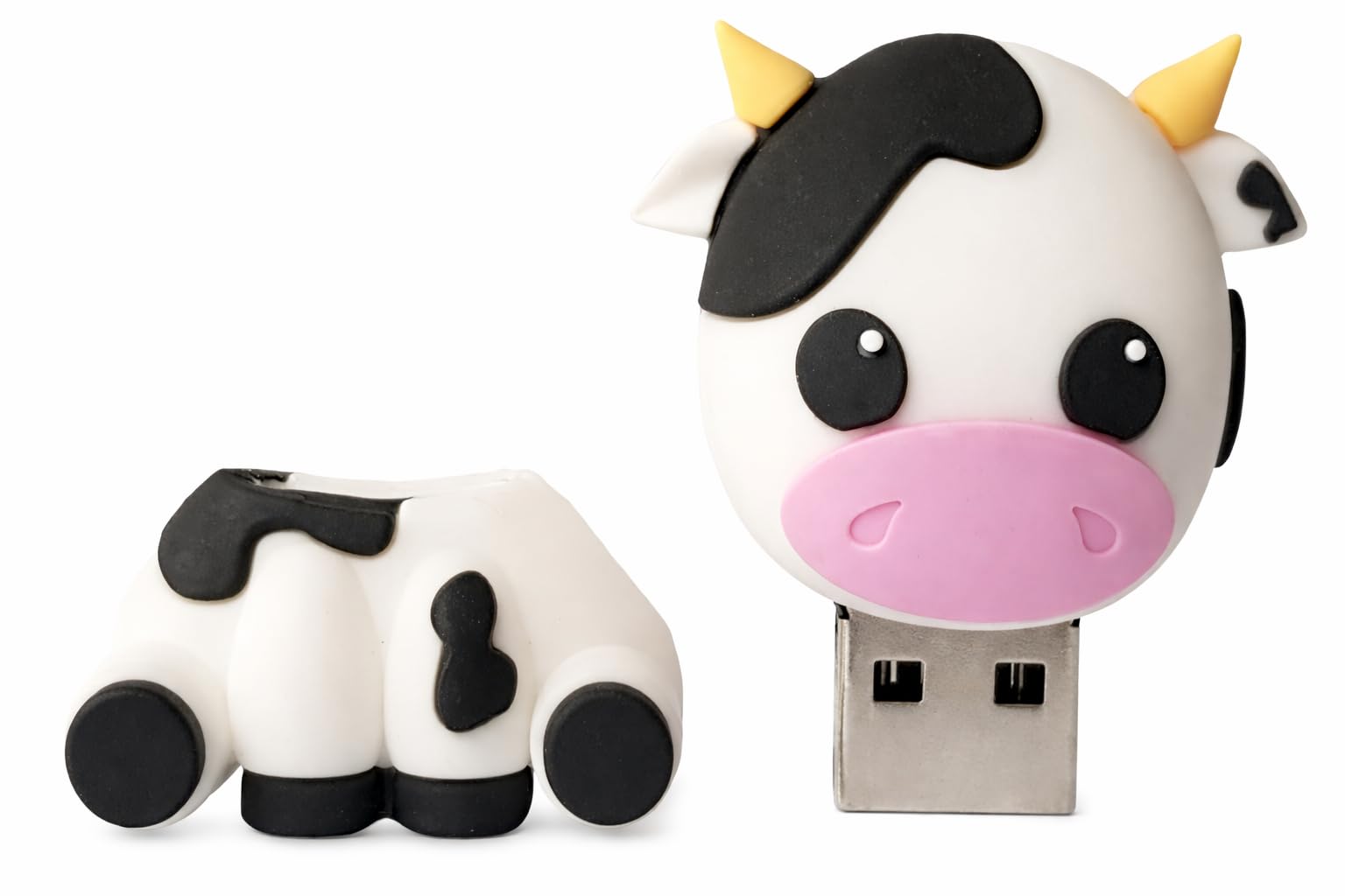 Ulticool – Vaca- 64 GB - Memoria Almacenamiento de Datos – USB Flash Pen Drive Memory Stick - Diseño único y Original – Gran Regalo de cumpleaños para niño/niña - Negro Blanco Rosa — view 2