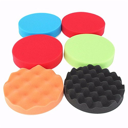 KingLan 6 sztuk 6 cali 150 mm polerowanie / bufing pad zestaw do polerowania samochodu