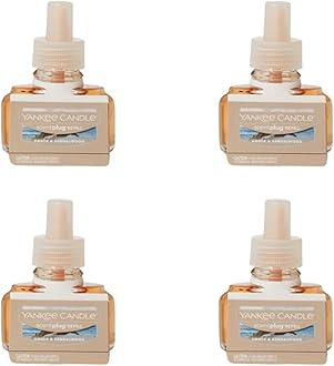 Yankee Candle Amber & Sandalwood Electric Home Fragrance Scent Plug Refill (Pack of 4)