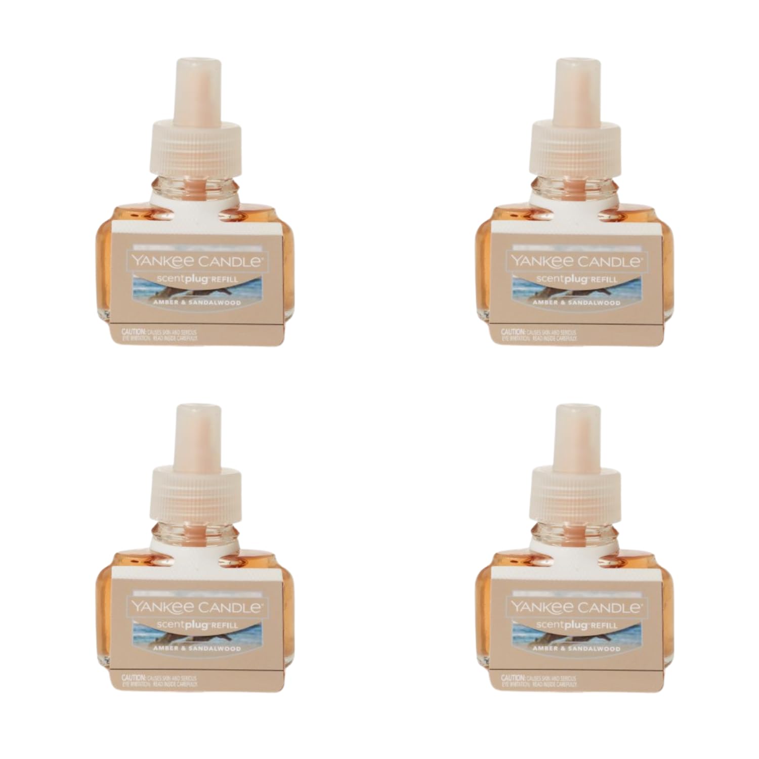 Yankee CandleAmber & Sandalwood Electric Home Fragrance Scent Plug Refill (Pack of 4)