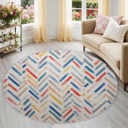 Moquette antidérapant style à chevron géométrique abstrait de 100cm
