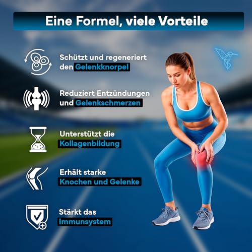 Glucosamin, Chondroitin und MSM – Nahrungsergänzung für Gelenke, Knorpel und Knochen – 180 Kapseln Hochdosiert – Mit Boswellia und den Vitaminen C und D3 – Sevens Nutrition