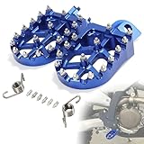 Motorrad-Fußrasten für Husqvarna, Dirt Bike Fußrasten CNC-Aluminium für HQV TC TE FC FE FS Husky TC TE FC FE FS 65-501CC Enduro Pit Dirt Bike Motocross Supermoto Blau