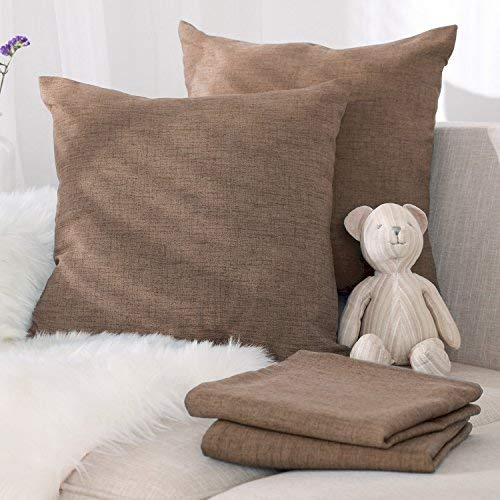 Deconovo Fodera per Cuscino in Finto Lino 4 Pezzi