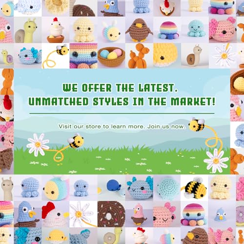 Image of Crochetta Crochet Kit for Beginners, Crochet Starter Kit w Step-by-Step Video Tutorials, Beginner Crochet Kit for Adults Kids Women Men Complete Kit Included (Bee Bookmark)