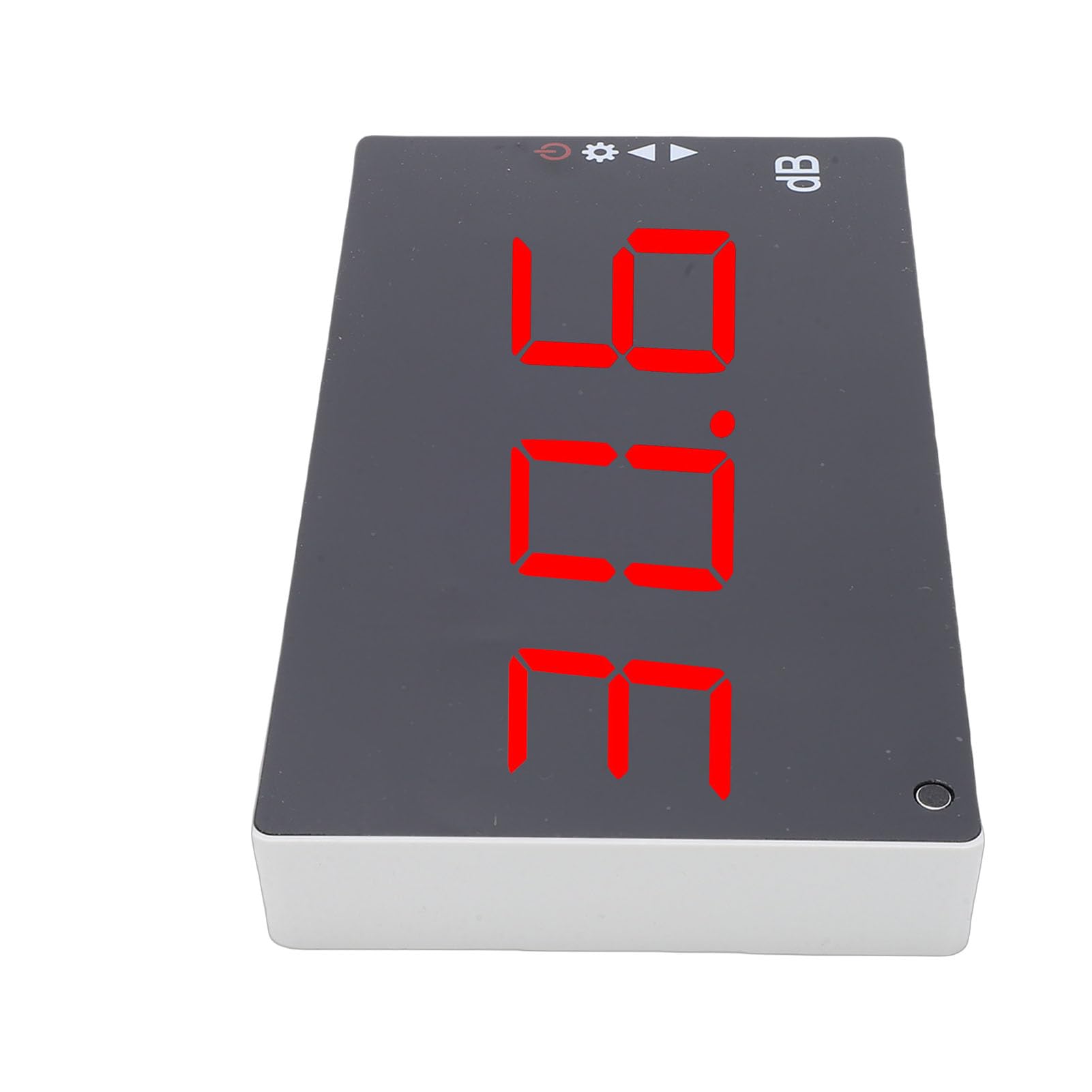Jiawu Medidor de Decibelios, Rango de 30 a 130 DB, Pantalla Grande HD de 3,0 Pulgadas, Medidor de Nivel de Sonido Montable en Pared, de Ruido con Alarma, Alimentación USB y Altavoz Externo para Aula,