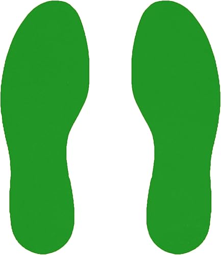 Miniatura 12 de ifloortape Las huellas amarillas de 9.5 pulgadas para la organización 5S Lean tienen adhesivo industrial resistente con forro extraíble