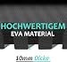 Bodenschutzmatte Fitness Set [31x31cm] - 24 Puzzlematte - EVA Sportmatte Fitnessmatte Rutschfest, Bodenmatte für Fitnessraum&Fitnessgerät, Fallschutzmatten Outdoor&Pool Unterlegmatte, Schwarz