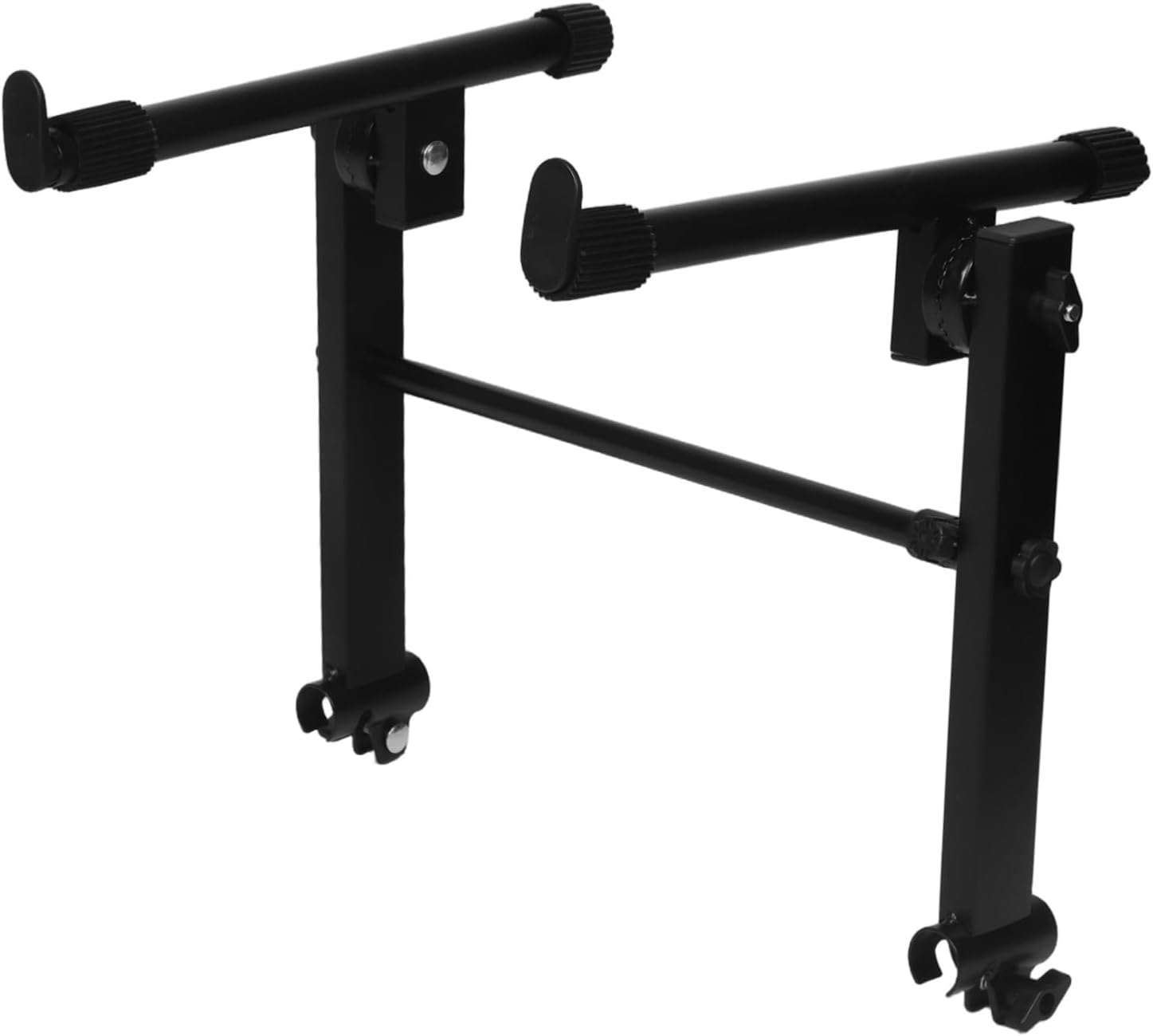 Adjustable 2-tier Electronic Keyboard Stand with Dual-tube Metal Construction Portable and Stable Keyboard Holder and Synthesizers for Music Production and Classrooms