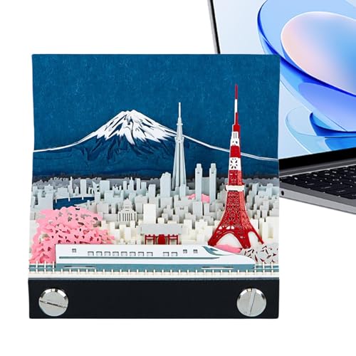 Calendario de escritorio 3D con bloc de notas de papel para decorar la oficina