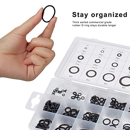 Ocgig 225 Pcs O-Ring 18 Sizes Rubber Sealing Gasket Rings Washer Seal Assortment Set For Plumbing Automotive General Repair #TOP3