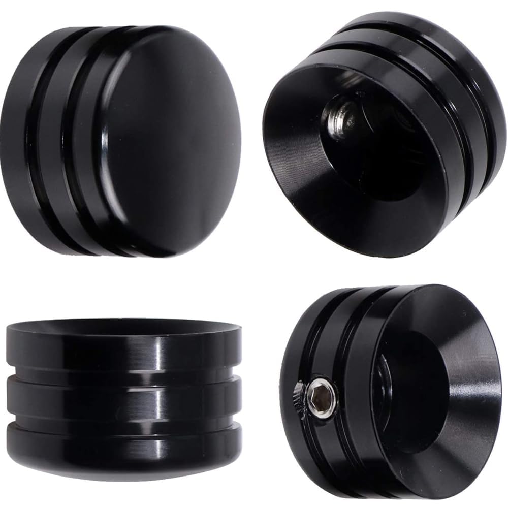 Copribulloni testa Riloer compatibile con Harley Davidson Twin Cam tutti i modelli, compatibile con modelli Big Twin 1340 Evo, modelli Sportster, neri 4 pezzi