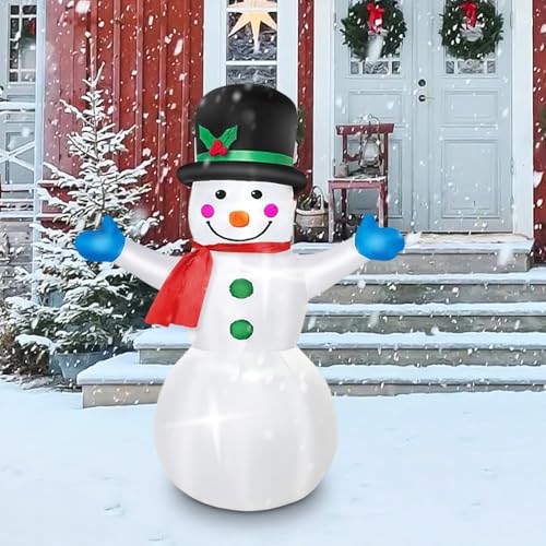 OHMG 120 cm aufblasbarer Schneemann, Weihnachten,...