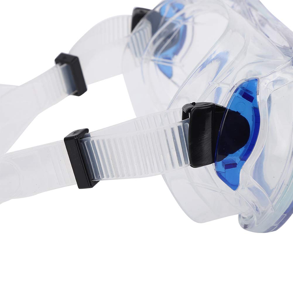 Máscara de Buceo con Marco Grande, Gafas de natación, Gafas antivaho para esnórquel, Tubo de respiración seco Impermeable para Nadar en o Negro