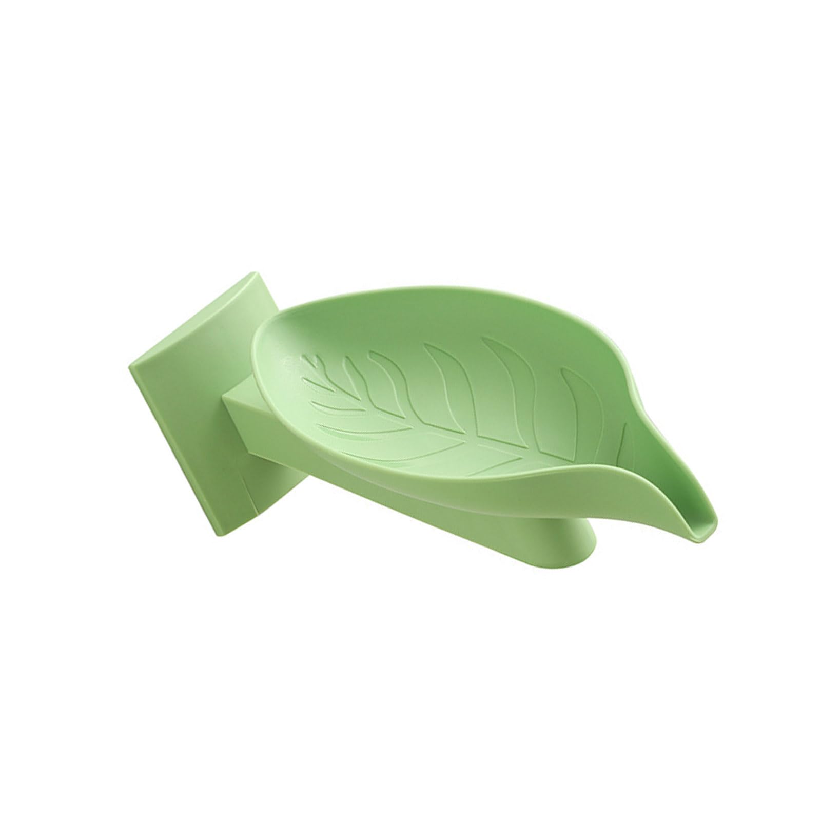 Kalttoy Shape Soap Tray Water Auto Draining Organizers Kitchen Countertop Wall Mounted Adhesive Adjustable Soap Holder Shape Tray