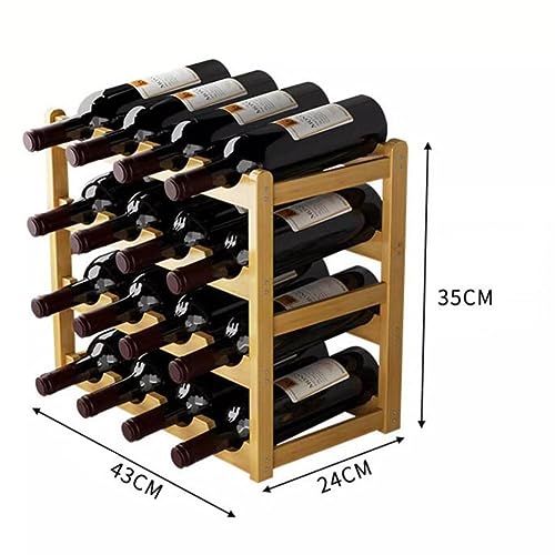 Soporte para vino MISTRARA 16 botellas natural miniatura 3