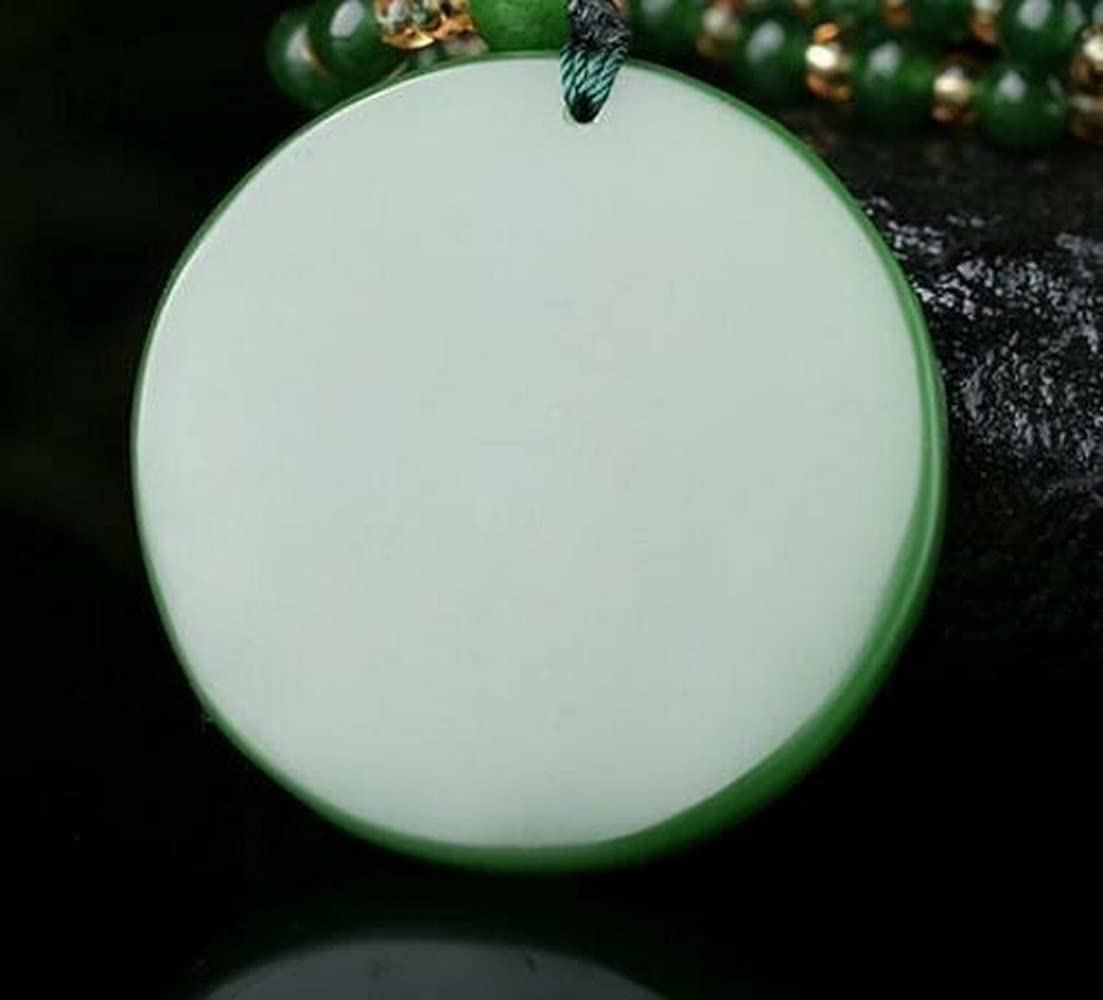 Naszyjnik z kamienia jadeitu, naturalny zielony wisiorek z jadeitu, ręcznie rzeźbione wisiorki, modny naszyjnik, biżuteria, szczęśliwy amulet/506