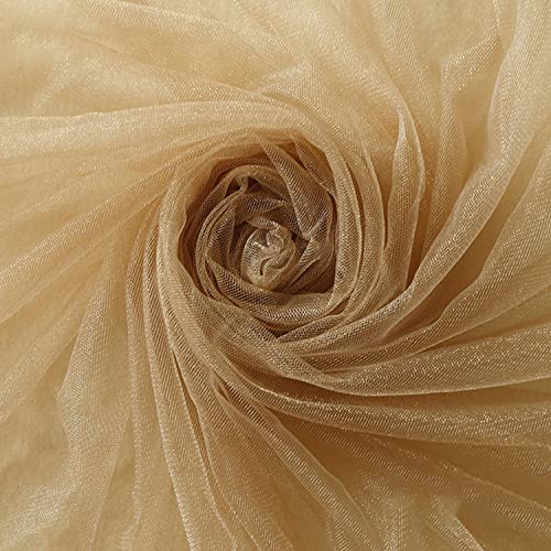 Tissu de mariée, matériel d'artisanat de robe, tissu de mariée en dentelle couleur pure maille douce tulle crypté fil net nacré for robe de mariée tutu jupe vêtement rideaux de lit 100 x 160 cm, rose