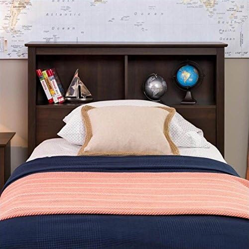 Prepac Twin Bookcase Headboard, Espresso