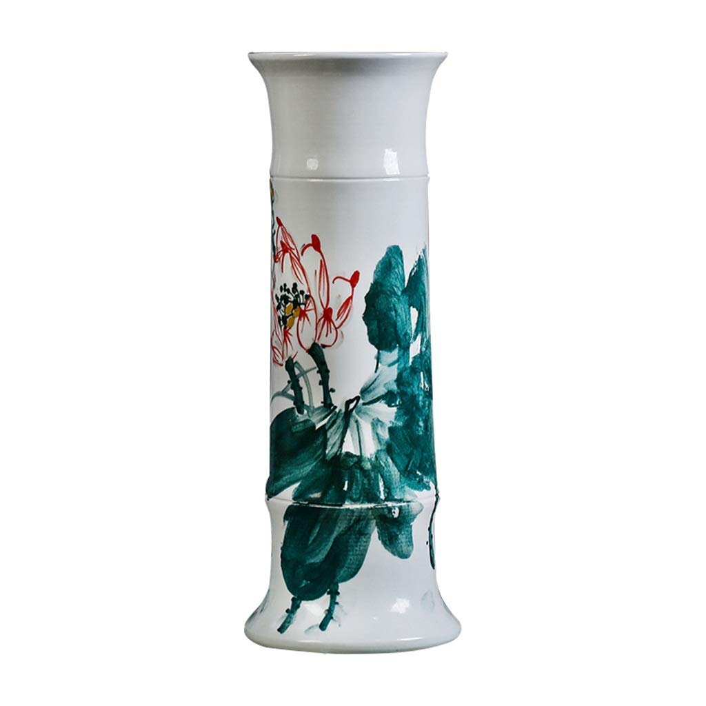 Vase en céramique simple et classique pour fleurs et décoration de table de bureau