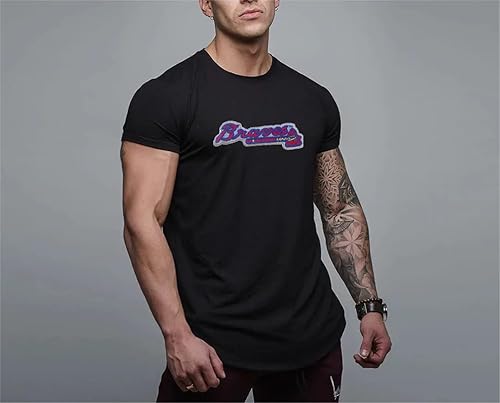 Miniatura 3 de YERCHIC 3 piezas de parches bordados de letras Bravos, equipo de béisbol, parches termoadhesivos para ropa, chaqueta, mochila, jeans, calcomanía