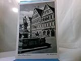  AK Bad Mergentheim. Am Marktplatz, Gebäudeansicht, Brunnen